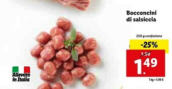 Lidl Bocconcini di salsiccia offerta