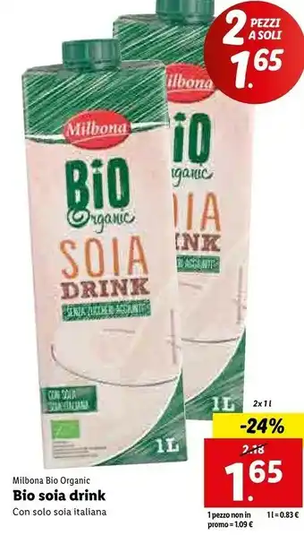Lidl Bio soia drink offerta