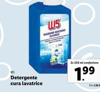 Lidl W5 detergente cura lavatrice offerta