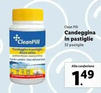 Lidl Clean pill candeggina in pastiglie offerta