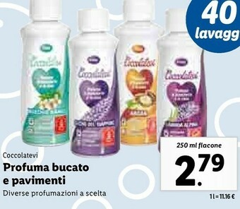 Lidl Coccolatevi profuma bucato e pavimenti offerta