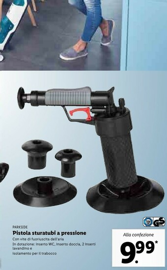 Lidl Parkside pistola sturatubi a pressione offerta