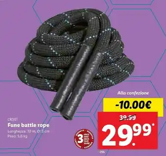 Lidl Crivit fune battle rope offerta