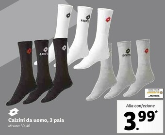 Calzini da uomo, 3 paia misure 39-46