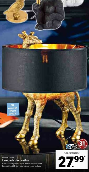 Lidl Livarno home lampada decorativa offerta