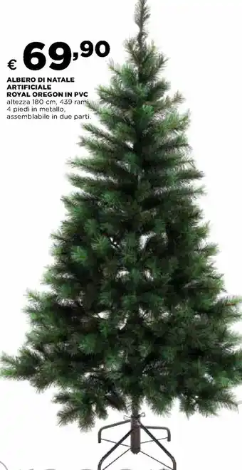 Albero di Natale Artificiale Royal Oregon in PVC 180 cm