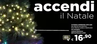 Ipercoop Catena Luminosa 500 Led offerta