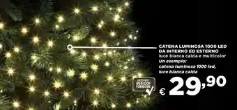 Ipercoop Catena Luminosa 1000 Led da Interno Ed Esterno offerta