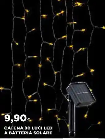 Ipercoop Catena 80 Luci Led a Batteria Solare offerta