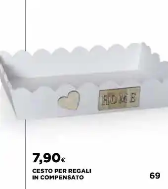 Ipercoop Cesto per Regali in Compensato offerta