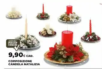 Ipercoop Composizione Candela Natalizia offerta