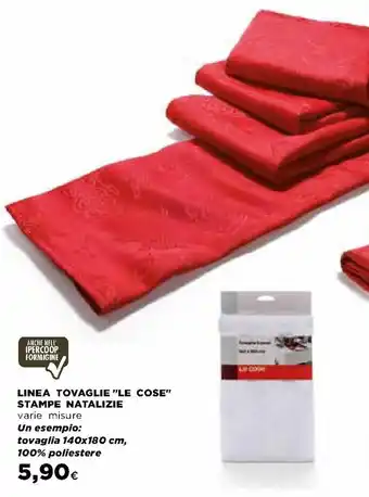 Ipercoop Linea Tovaglie "Le Cose" Stampe Natalizie 140x180 cm offerta