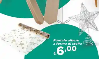 Puntale albero a forma di stella