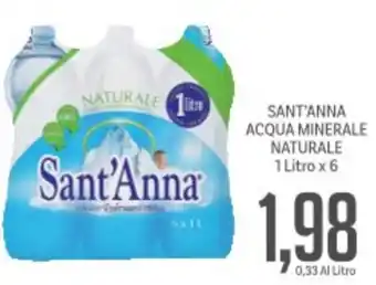 Supermercati Piccolo SANT'ANNA acqua minerale naturale offerta