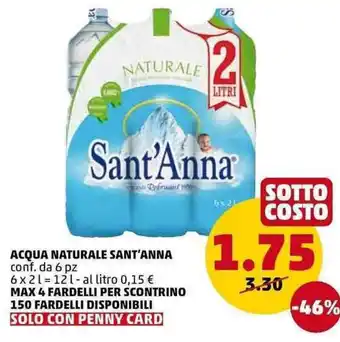 PENNY Sant'Anna Acqua Naturale 12l offerta
