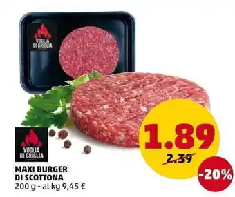 PENNY Maxi Burger Di Scottona 200g offerta