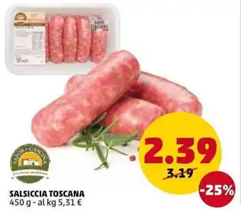 PENNY Salsiccia Toscana 450g offerta