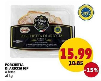 PENNY Porchetta Di Ariccia IGP a fette offerta
