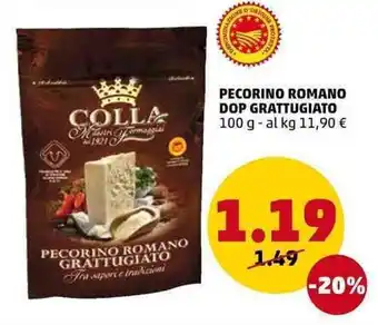 PENNY Pecorino Romano DOP Grattugiato 100g offerta
