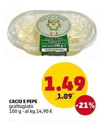 PENNY Cacio e Pepe Grattugiato 100g offerta