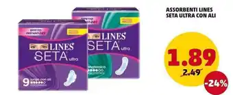 PENNY Lines Seta Ultra Assorbenti Con Ali offerta