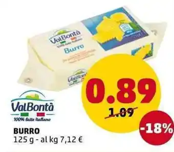 PENNY ValBontà Burro 125g offerta