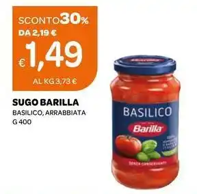 Ekom Sugo barilla basilico, arrabbiata offerta