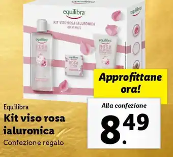 Lidl Equilibra Kit viso rosa ialuronica offerta