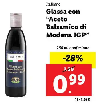 Lidl Italiamo Glassa con "Aceto Balsamico di Modena IGP" offerta