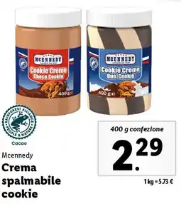 Lidl Mcennedy Crema spalmabile cookie offerta