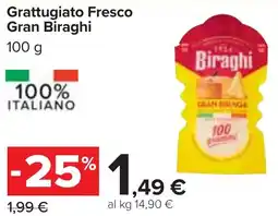 Carrefour Grattugiato Fresco Gran Biraghi offerta