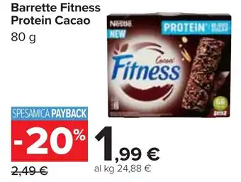 Carrefour Barrette Fitness Protein Cacao offerta