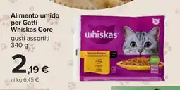 Carrefour Alimento umido per Gatti Whiskas Core offerta