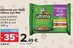 Carrefour Alimento per Gatti Ultima Cat Wet offerta