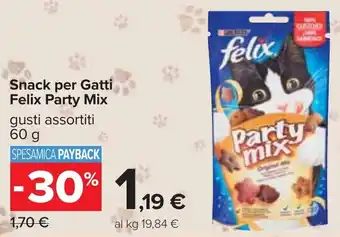 Carrefour Snack per Gatti Felix Party Mix offerta