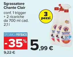 Carrefour Sgrassatore Chante Clair offerta