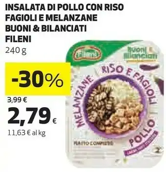 Coop Insalata di pollo con riso fagioli e melanzane buoni & bilanciati offerta