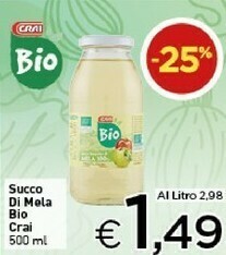 Crai Succo di mela bio offerta