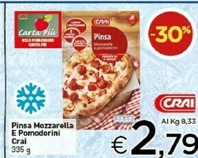 Crai Crai pinsa mozzarella e pomodorini offerta