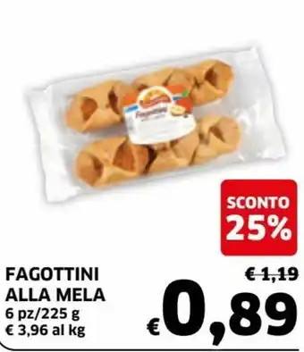 Fagottini Alla Mela 6 pz/225g