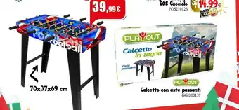 Giocheria Playout calcetto con aste passanti offerta