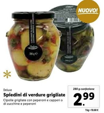 Deluxe spiedini di verdure grigliate