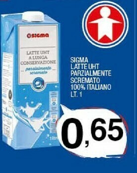 Sigma Latte parzialmente scremato offerta
