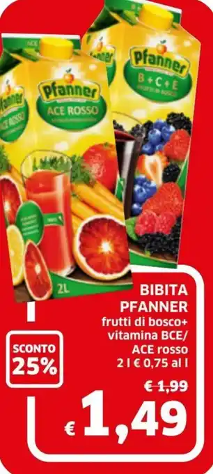 Ecu Discount Pfanner Bibita 2L offerta