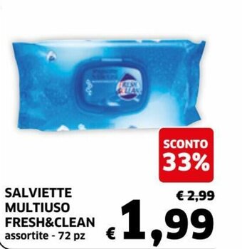 Fresh & Clean Salviette Multiuso 72 pz