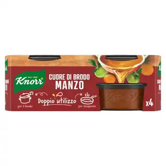 Qui Discount CUORE DI BRODO MANZO/VEGETALE KNORR 28 GR X 4 offerta