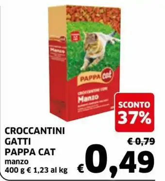 Ecu Discount Pappa Cat Croccantini Gatti 400g offerta