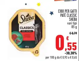 Conad Cibo per gatti pate classic SHEBA offerta
