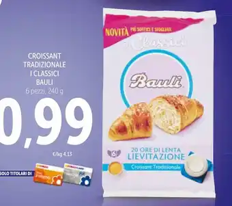 Spazio Conad Bauli Croissant Tradizionale I Classici 6 pezzi, 240 g offerta