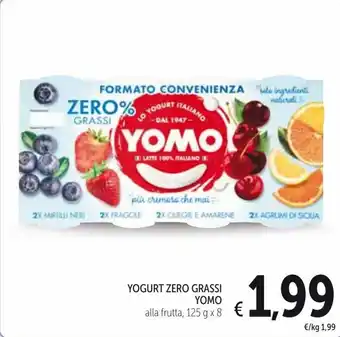 Spazio Conad Yomo Yogurt Zero Grassi alla frutta 125g x 8 offerta